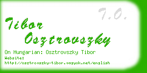 tibor osztrovszky business card